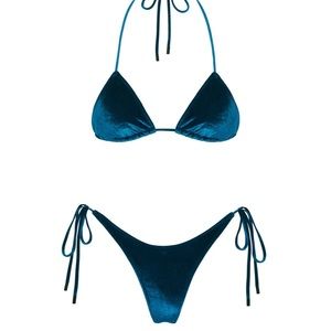 Space blue triangl bikini
